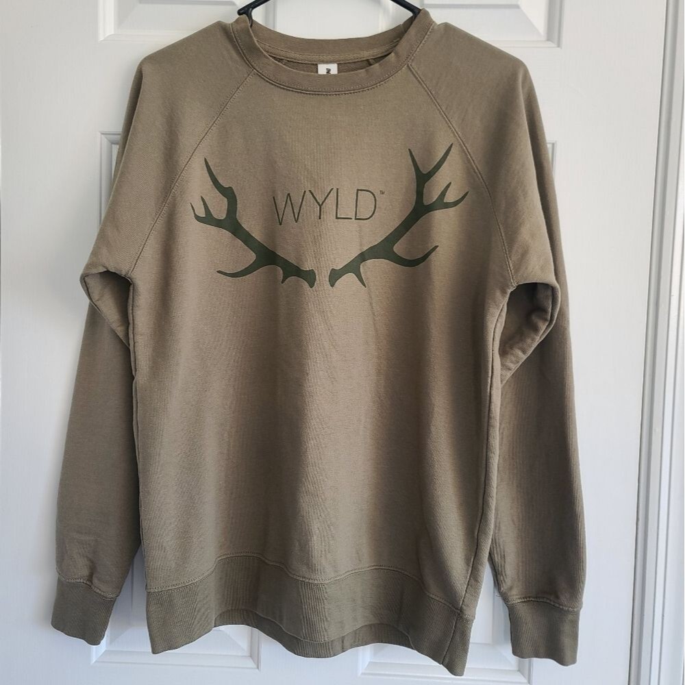 WYLD Hunting Outdoor Olive Green Sweatshirt - Adult Small Long Sleeve Sweatshirt